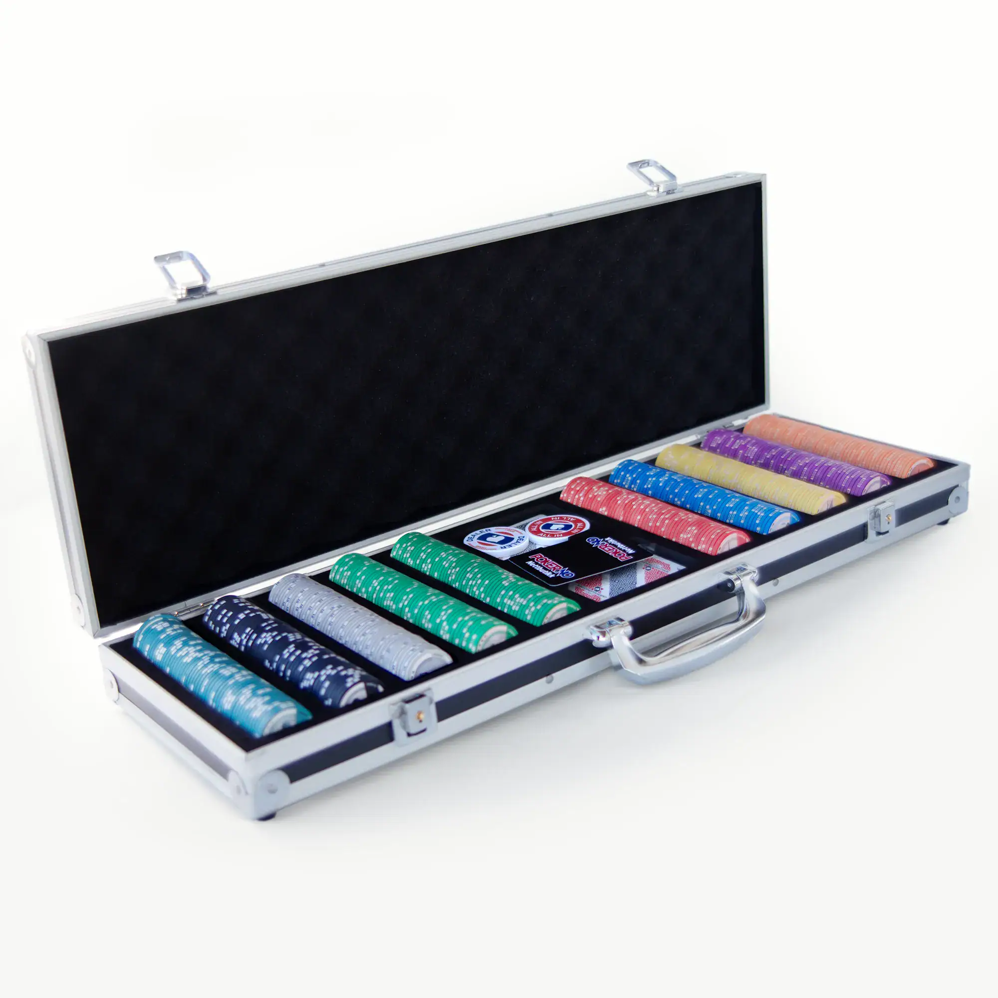 Koffert med 500 poker sjetonger seddelmotiv