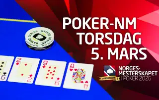 Dette skjer i poker-NM torsdag 5. mars 2026