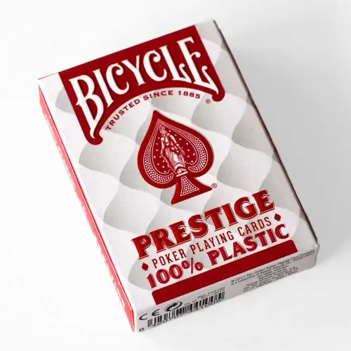 Rød poker Bicycle Prestige kortstokk.