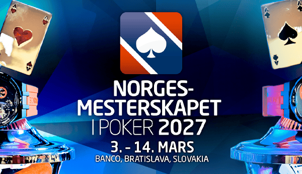 Poker-NM 2027 spilles i Bratislava 3. - 14. mars